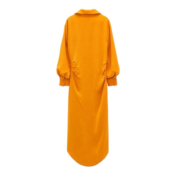 🧡ZARA Tangerine Wrap Tunic Dress Size S New🧡 - Picture 2 of 7